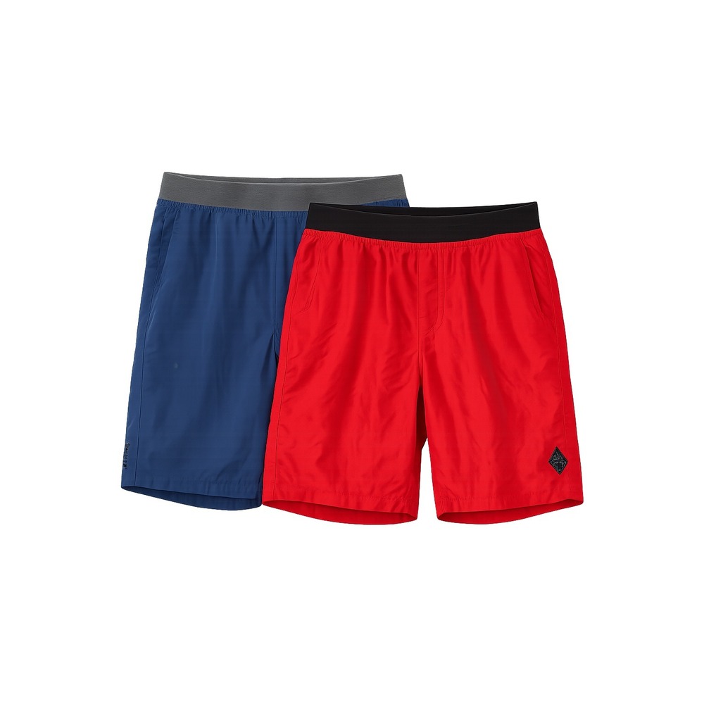 prAna Super Mojo Shorts II Men's Lot of 2 Blue & Red Stretch Performance Hiking